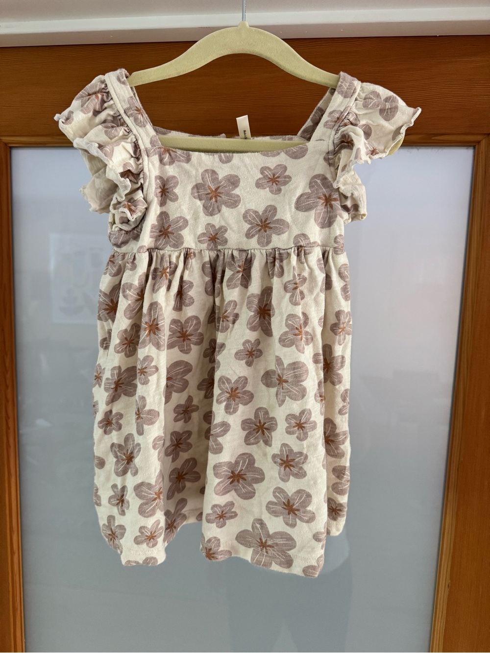 Rylee + Cru Cream Dress with Brown Floral Print